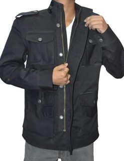 Jon-Bernthal-Black-Cotton-Jacket