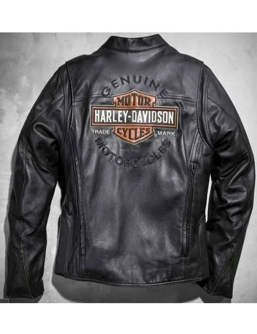 Harley Davidson Men Motorcycle Leather Jacket - Hit Jacket