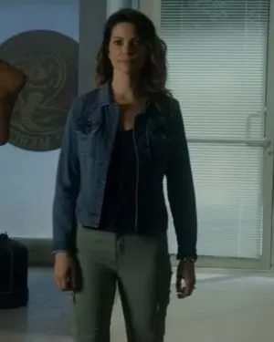 Amanda LaRusso TV Series Cobra Kai Courtney Henggeler Blue Denim Jacket