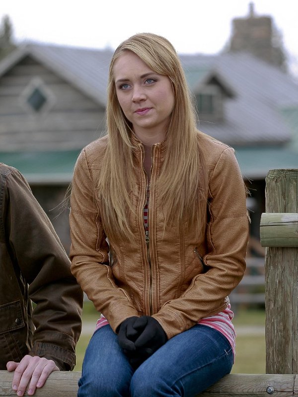 Heartland Amy Fleming Brown Leather Jacket