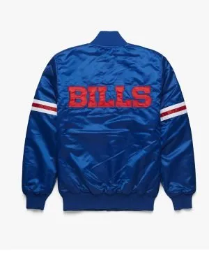 Starter Buffalo Bills Royal Blue Satin Letterman Jacket
