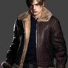 Leon Kennedy Leather Bomber Jacket