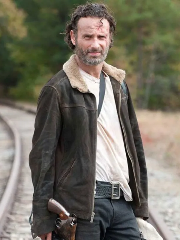 Rick Grimes The Walking Dead Season 5 Leather Jacket