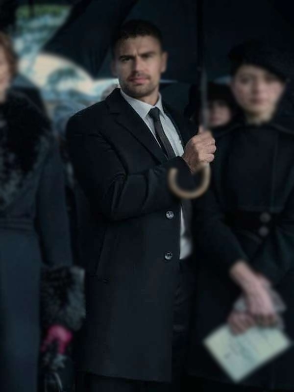 The Gentlemen 2024 Theo James Black Coat - Free Shipping