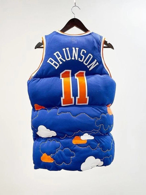 Jalen Brunson New York Knicks Spike Lee Puffer Vest Jalen Brunson New York Knicks Spike Lee Puffer Vest