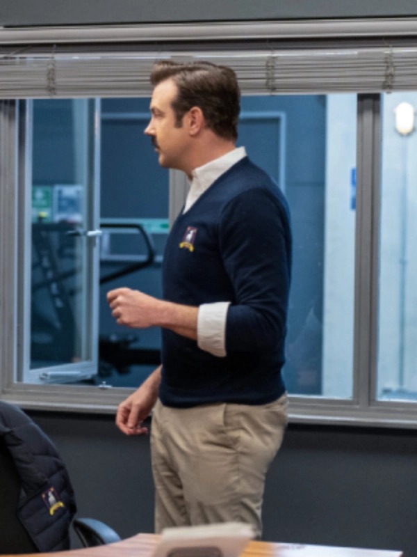 Ted Lasso Jason Sudeikis Blue Sweater For Men Ted Lasso Jason Sudeikis Blue Sweater For Men