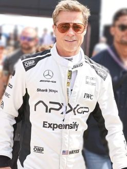 Grand Prix Brad Pitt F1 Racing White Jumpsuit