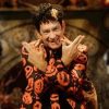 Mens Halloween Party Pumpkin Printed Suit