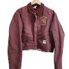 Vintage 90’s New York Yankees Maroon Crop Jacket