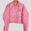 Vintage NY Yankees Pink Crop Jacket