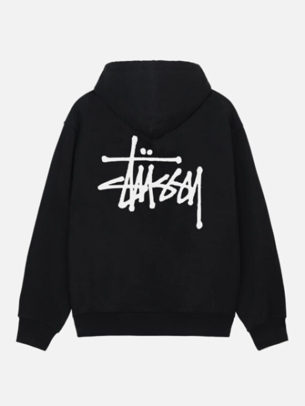 Stussy Zip-up Hoodie in Black | Sale Up To 85% Off Stussy Zip-up Hoodie in Black | Sale Up To 85% Off