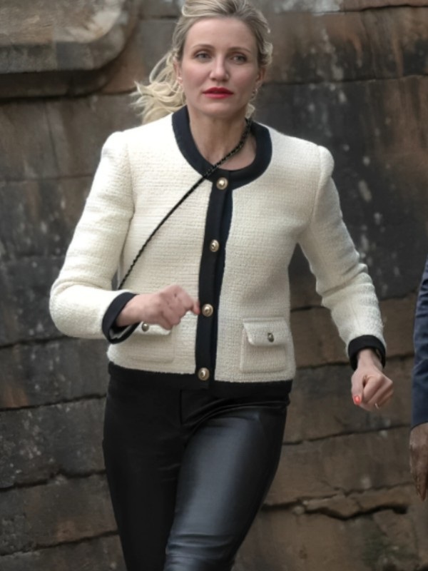 Back In Action 2025 Cameron Diaz White Jacket Hit Jacket