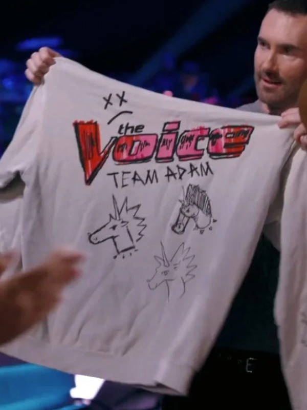 The Voice S27 Team Adam Levine White Hoodie The Voice S27 Team Adam Levine White Hoodie
