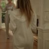 Carrie Bradshaw TV Series And Just Like That S03 Sarah Jessica Parker White Hooded Jumpsuit