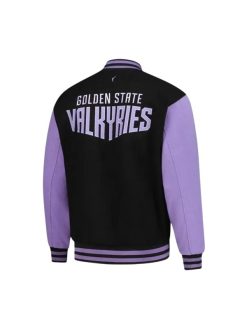 Unisex Golden State Valkyries FISLL Eclipse Black Full-Snap Varsity Jacket