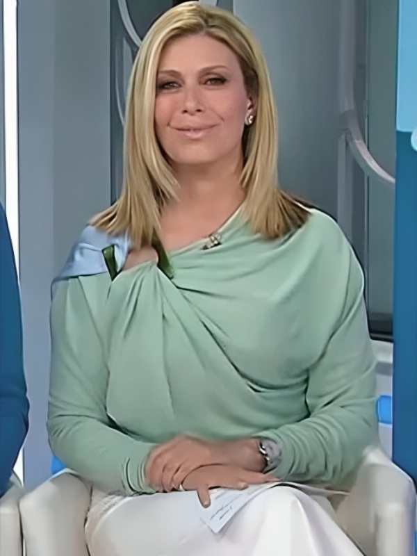 The Today Show 2025 Jill Martin Mint Green Drape Asymmetric Top The Today Show 2025 Jill Martin Drape Top
