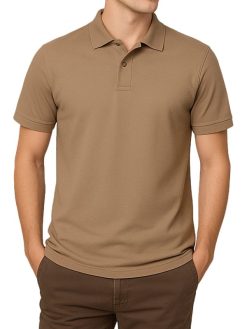 Unisex Pullover Shirt Style Brown T-Shirt