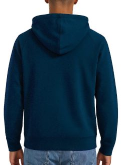 Plain Blue Full Zip Hoodie