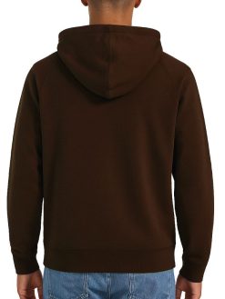 Plain Brown Zip Up Hoodie
