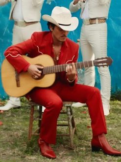 Bruno Mars Risk It All Red Country Western Suit