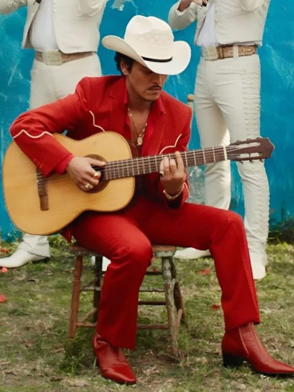 The Romantic Album Official Music Video Risk It All Bruno Mars Red Country Western Blazer Suit Bruno Mars Risk It All Red Country Western Suit
