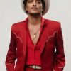 The Romantic Album Official Music Video Risk It All Bruno Mars Red Country Western Blazer Suit