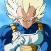 Anime Dragon Ball Z Saiyan Vegeta Off-White Canvas Panels and Orange Padded Ribbing Battle Armor Weighted Vest